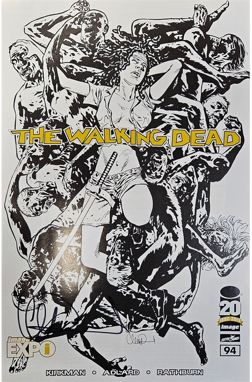 The Walking Dead #94 [Image Expo Sketch Variant] - Nm 9.4 Signed By Charlie Adlard