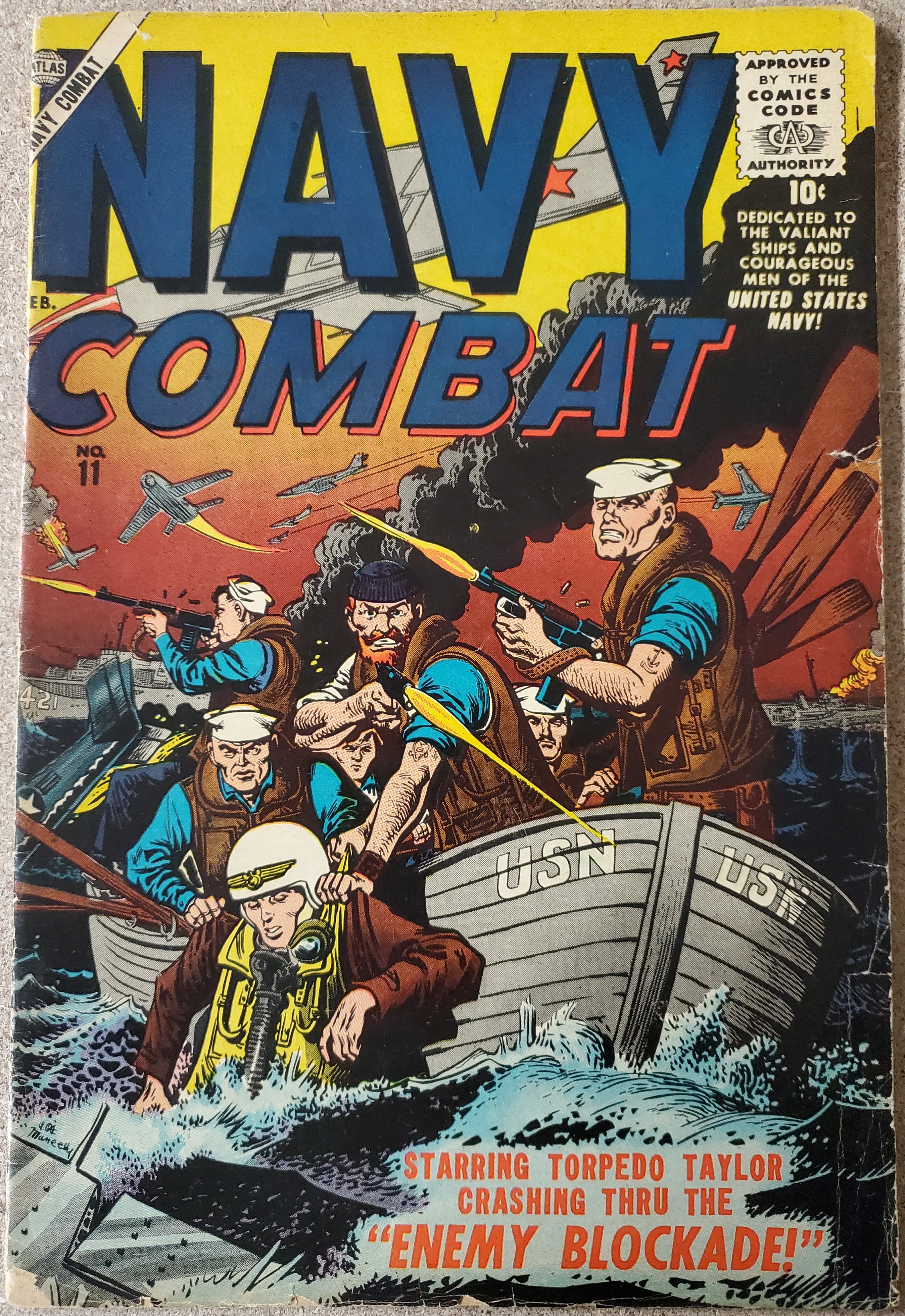 Navy Combat #11 (1955)- Vg- 3.5