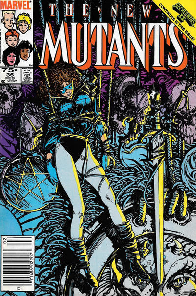 The New Mutants #36 [Newsstand] - Fn+