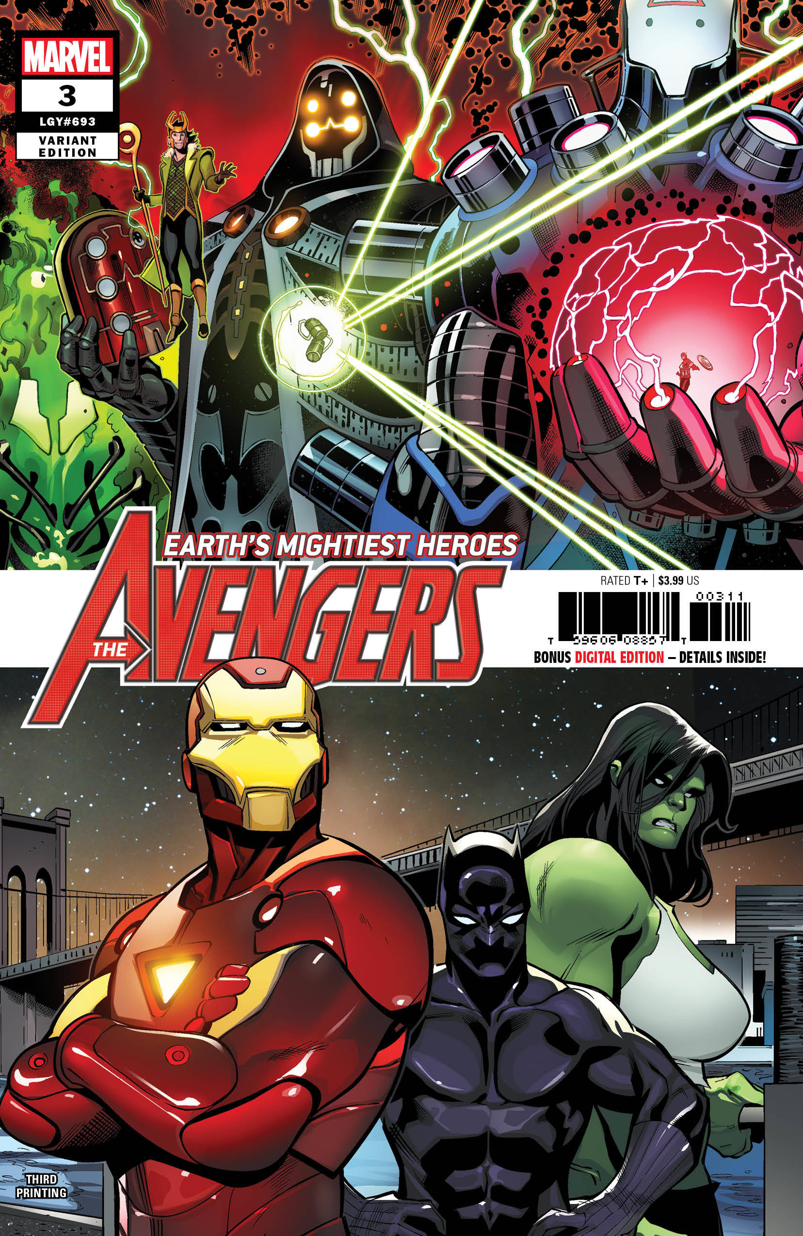 Avengers #3 3rd Printing Medina Variant (2018)