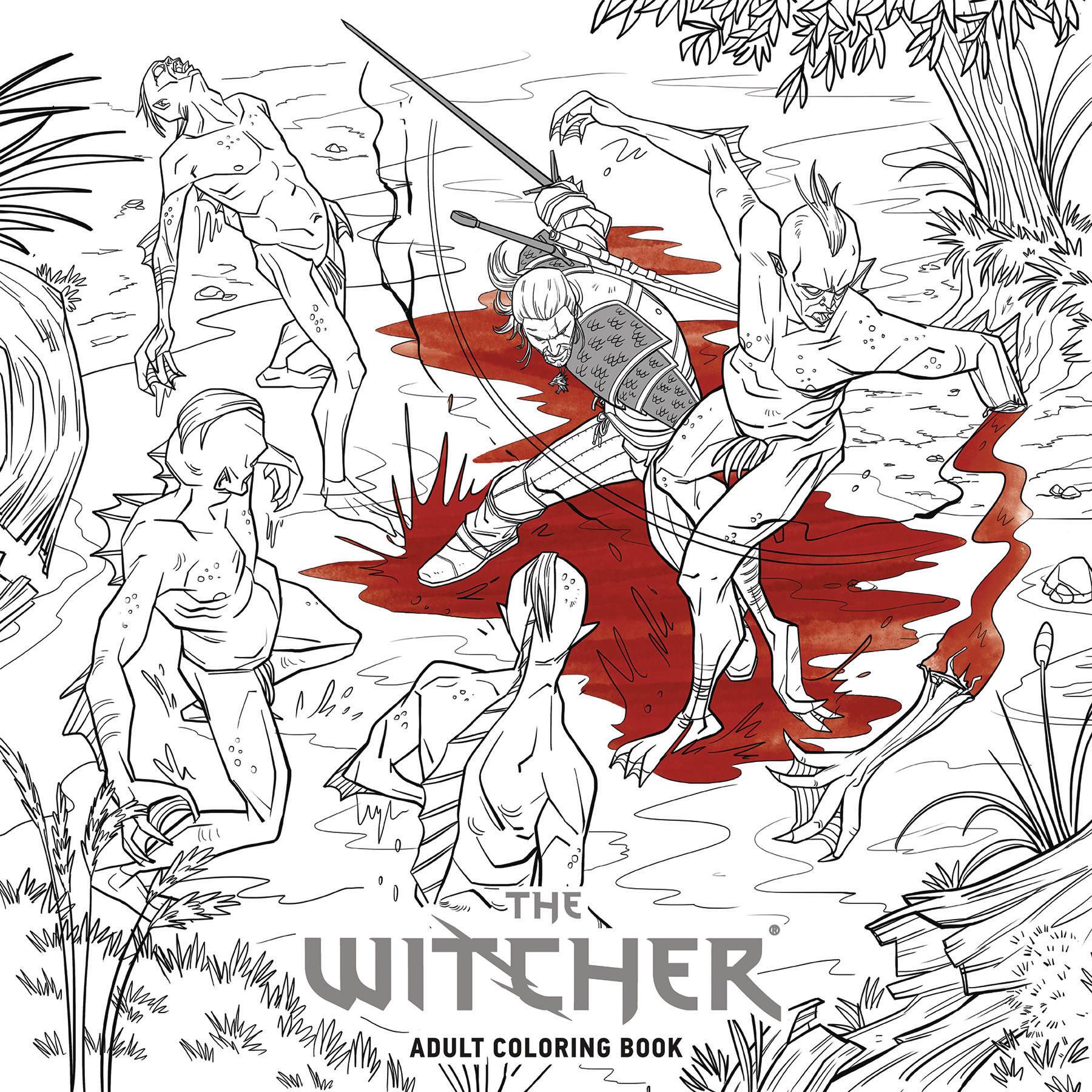 Witcher Adult Coloring Book Graphic Novel