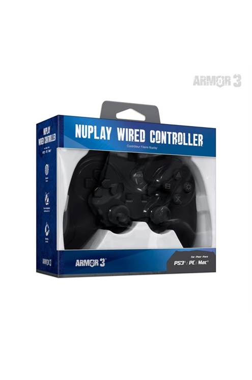 Nuplay Wired Ps3 Controller Black