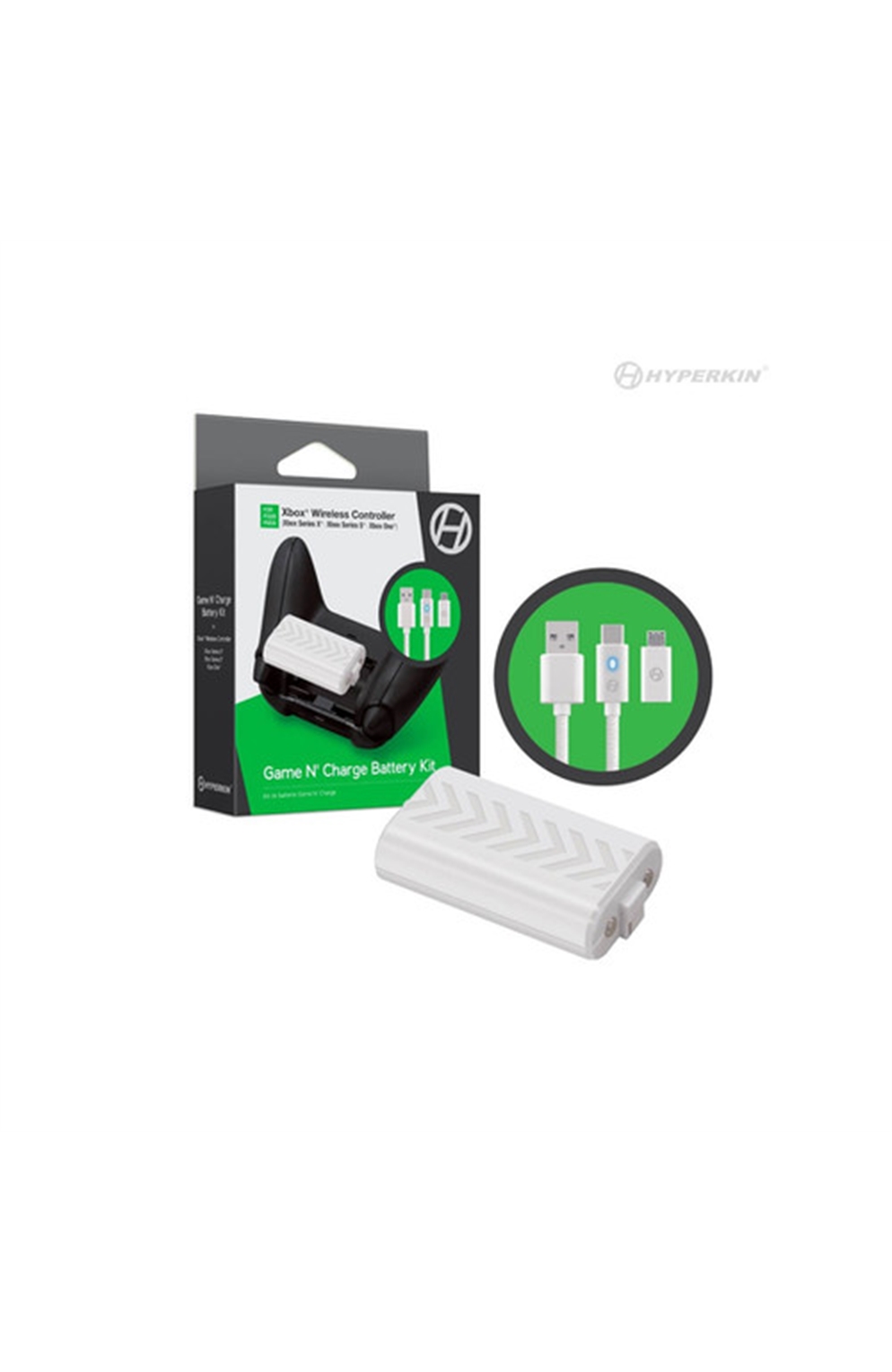 "Game N' Charge" Battery Kit (White) For: Xbox Series X/S And One 