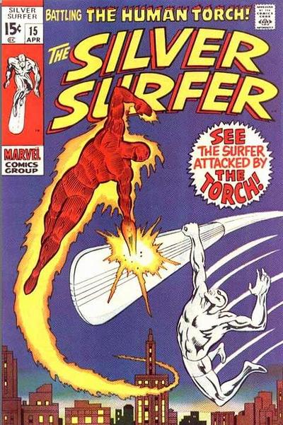 The Silver Surfer #15-Very Good (3.5 – 5) Battle of Silver Surfer And The Human Torch