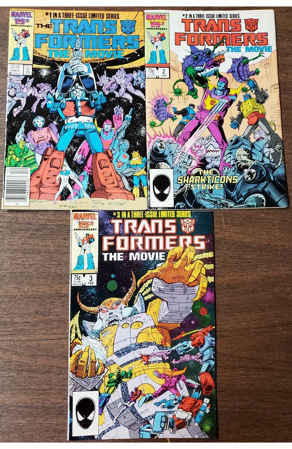 Transformers The Movie #1-3 (Marvel 1986) Set