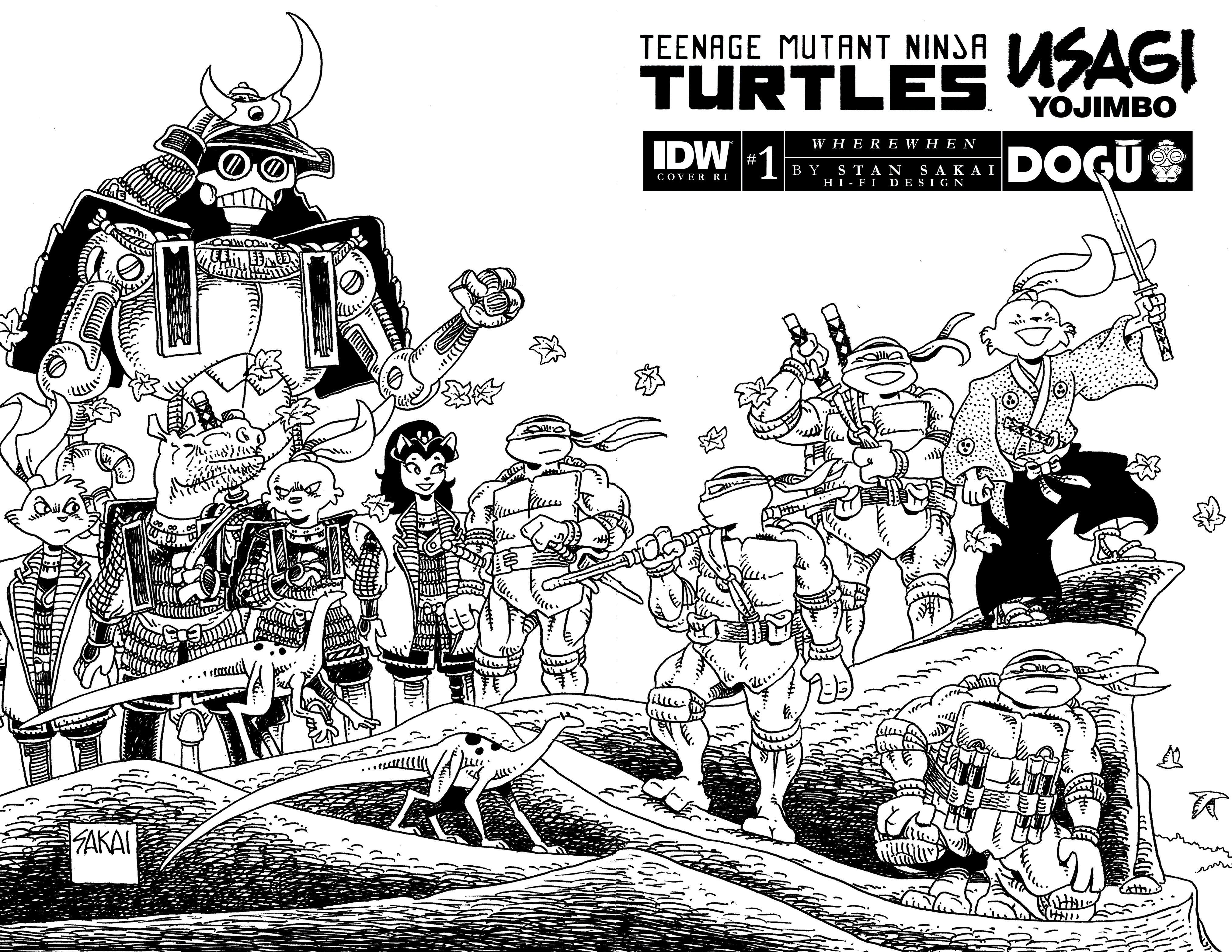 Teenage Mutant Ninja Turtles/Usagi Yojimbo WhereWhen #1 Cover E 1 for 25 Incentive Sakai