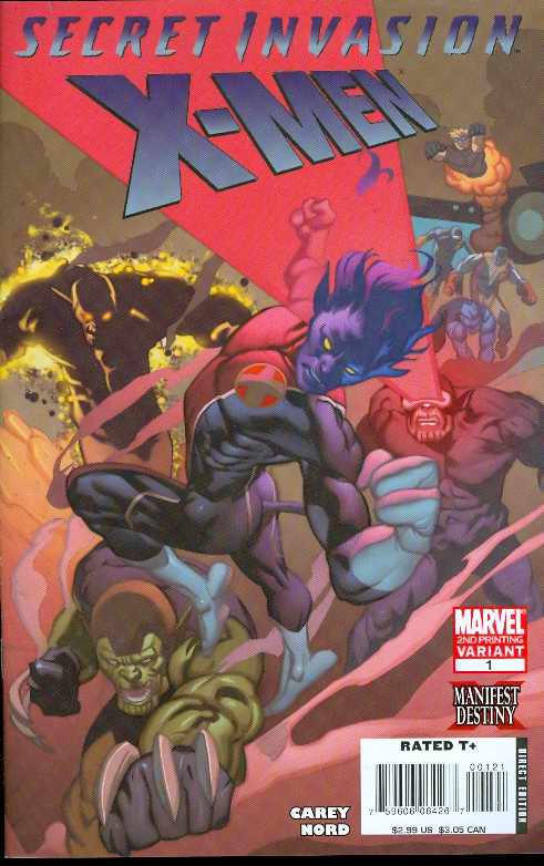 Secret Invasion X-Men #1 2nd Print Nord Cover (2008)