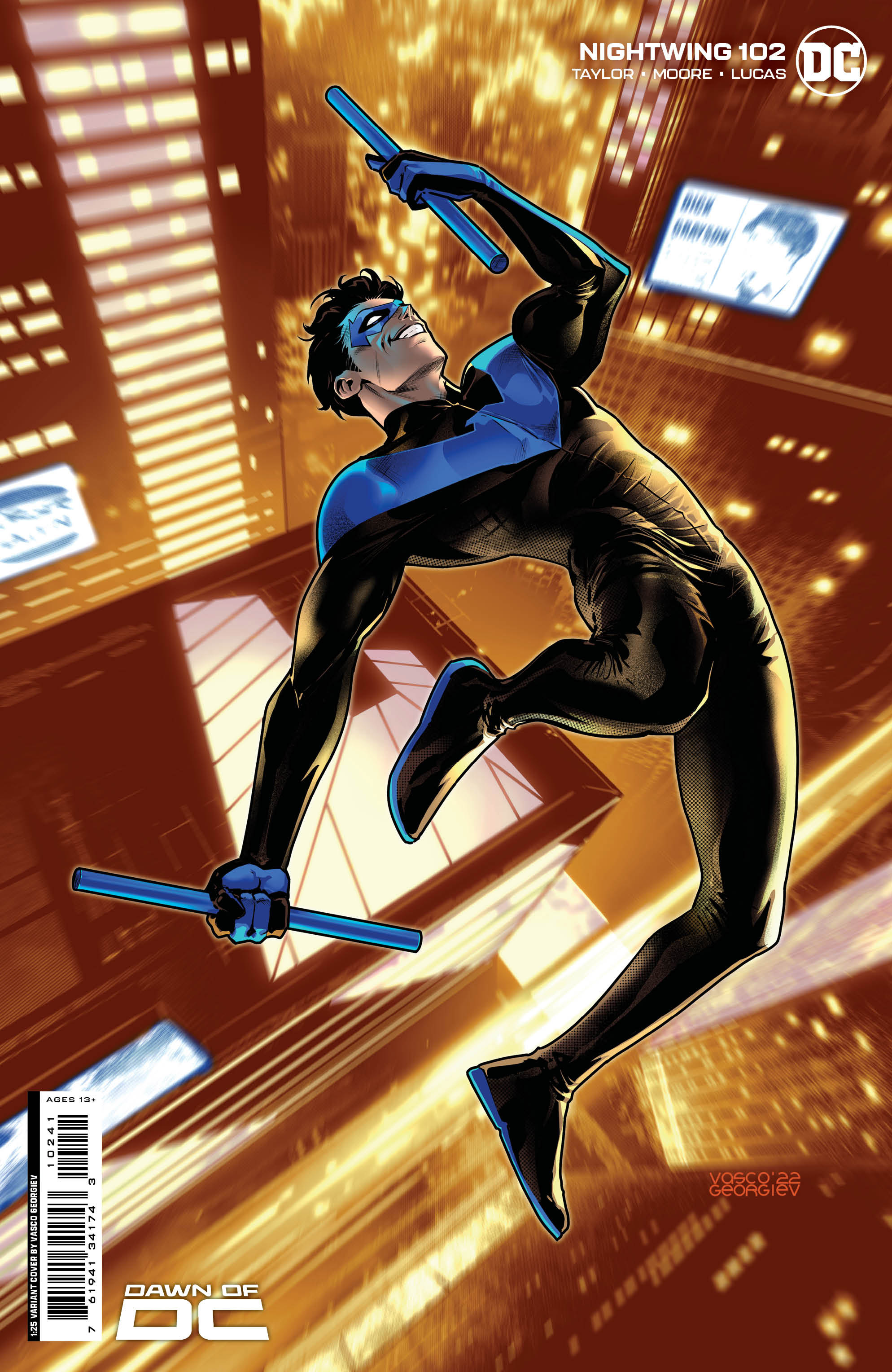 Nightwing #102 Cover D 1 for 25 Incentive Vasco Georgiev Card Stock Variant (2016)