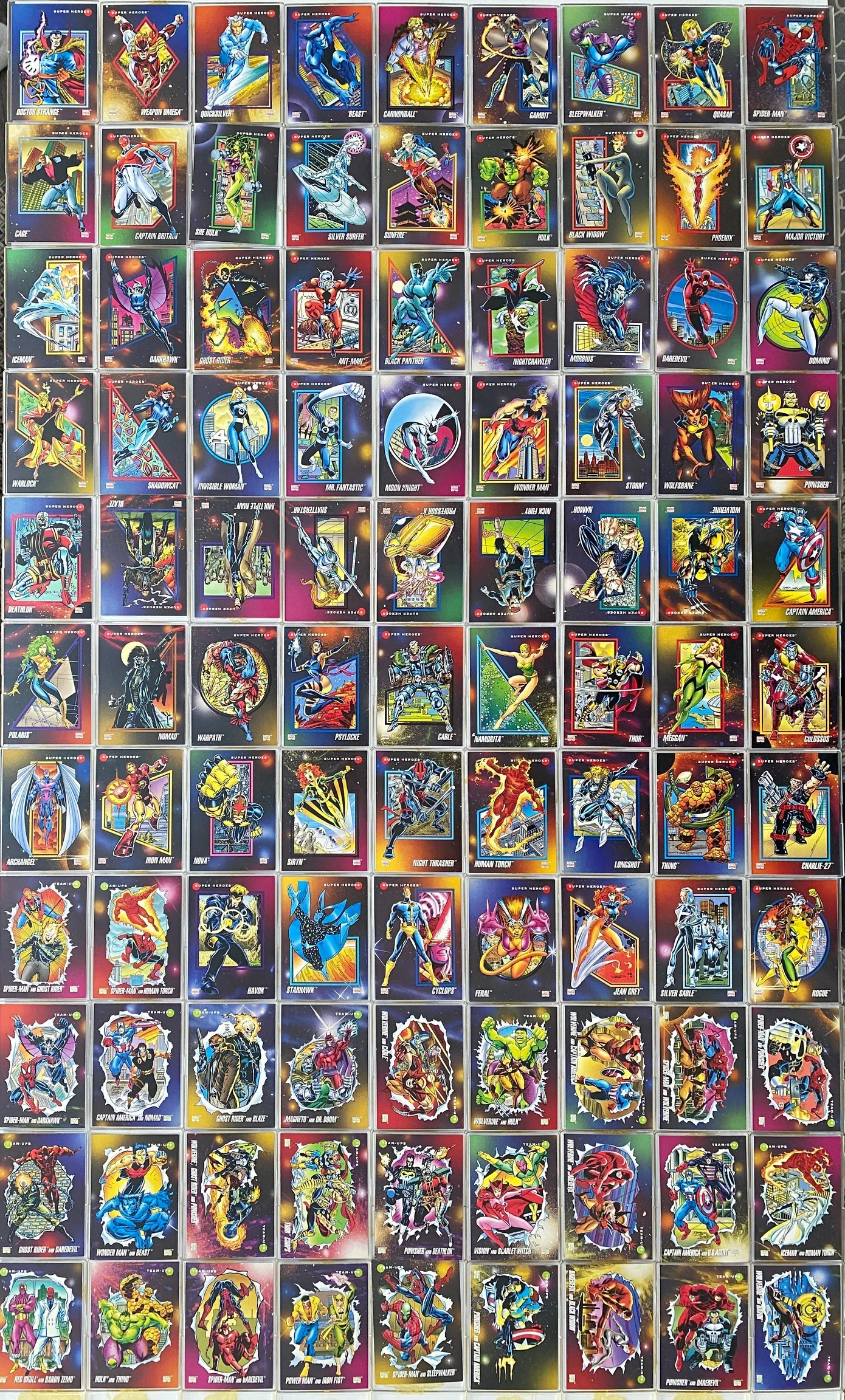 Marvel Universe Trading Card Set Series III Base Set