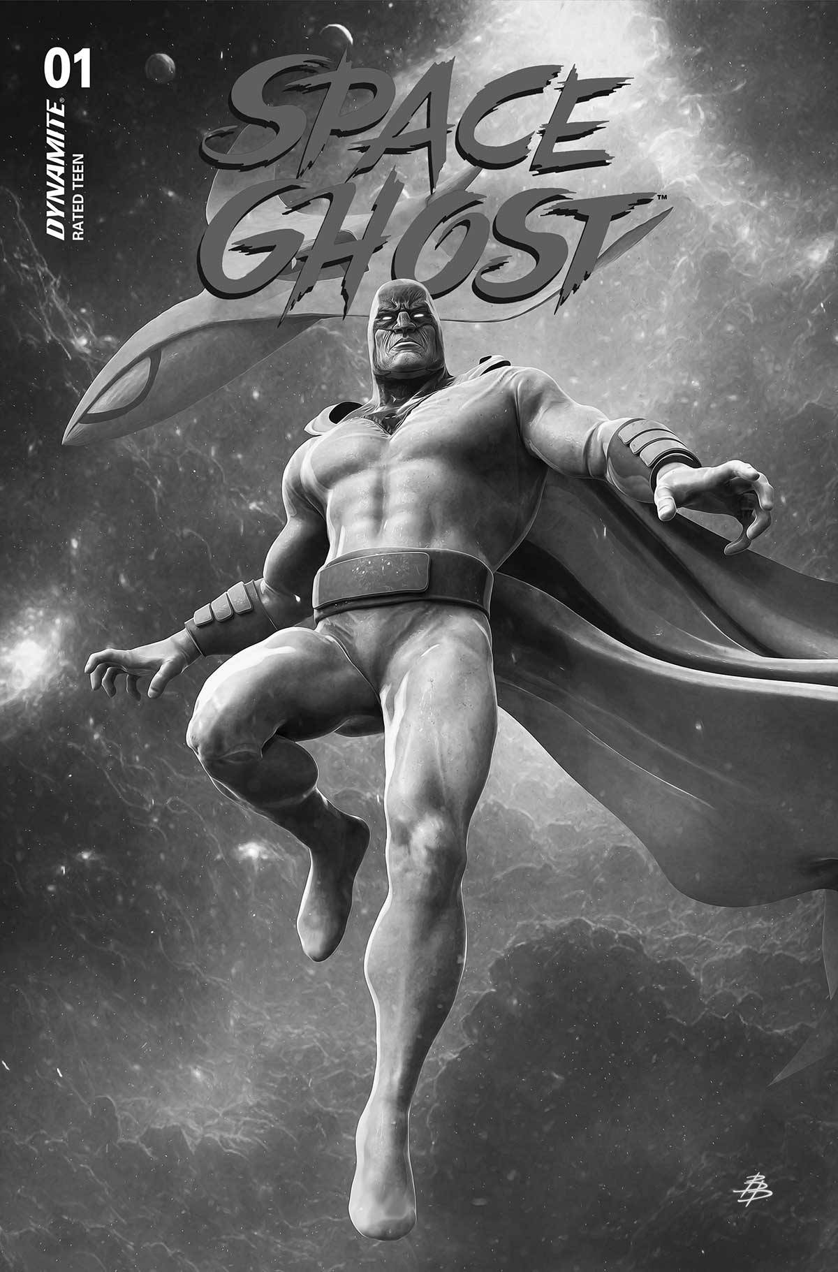 Space Ghost #1 Cover W 1 for 5 Incentive Last Call Barends Black & White