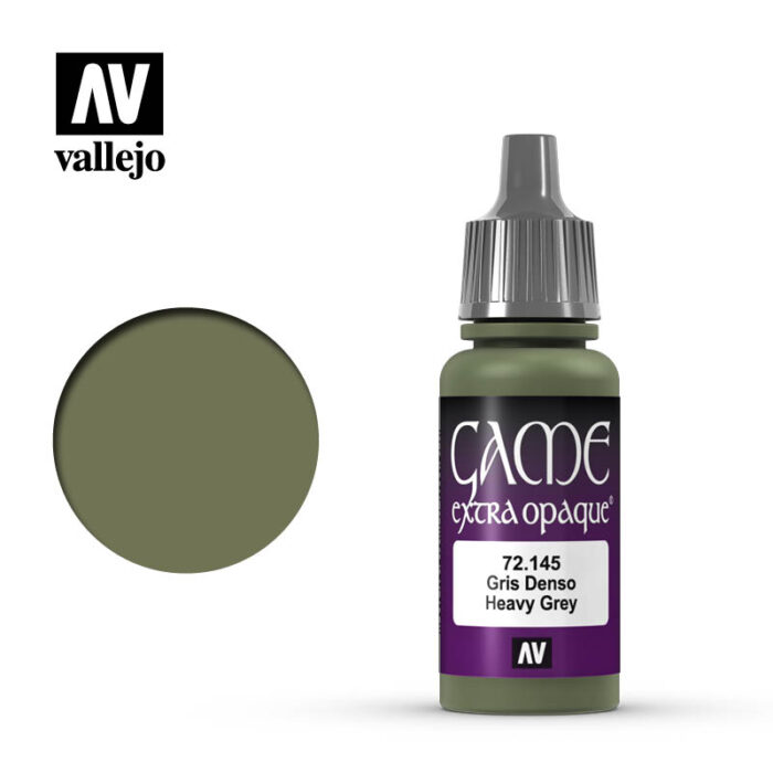 Vallejo Game Color Heavy Grey Extra Opaque Paint, 17ml