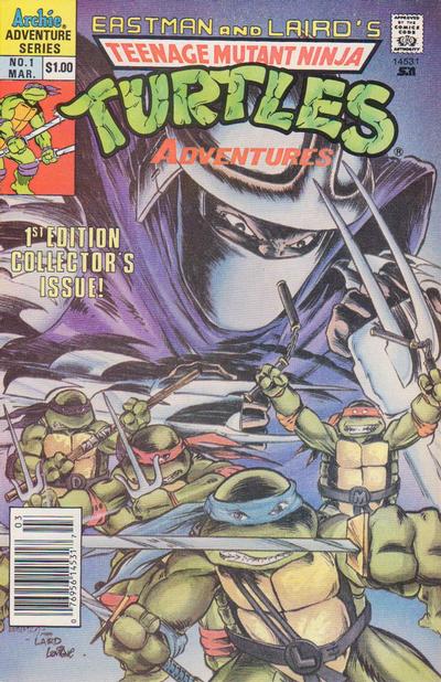 Teenage Mutant Ninja Turtles Adventures #1 [Newsstand](1989)- Vg- 3.5