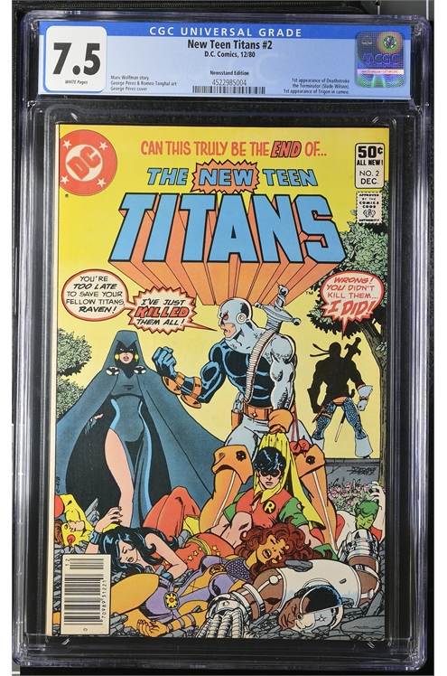 New Teen Titans #2 [Newsstand] Cgc 7.5