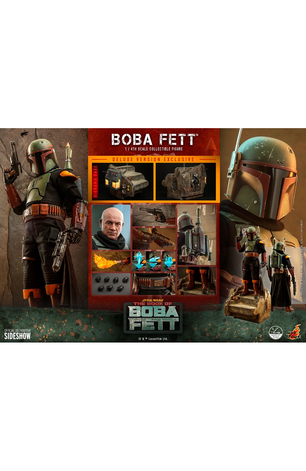 Boba Fett 1/4 Scale Deluxe Version Hot Toys Pre-Order