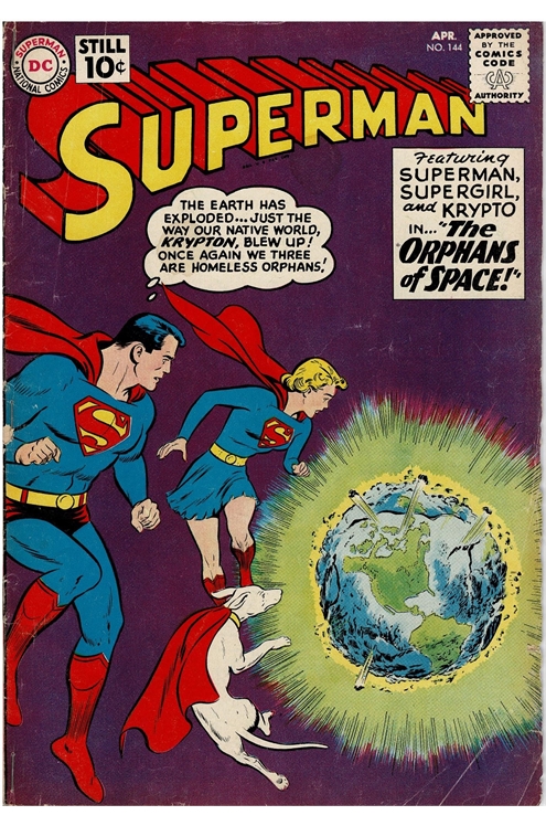 Superman #144 - G+, Three Extra Staples