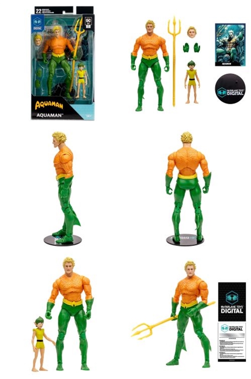 DC Direct Mcfarlane Toys Digital Wave 1 Aquaman (Classic)