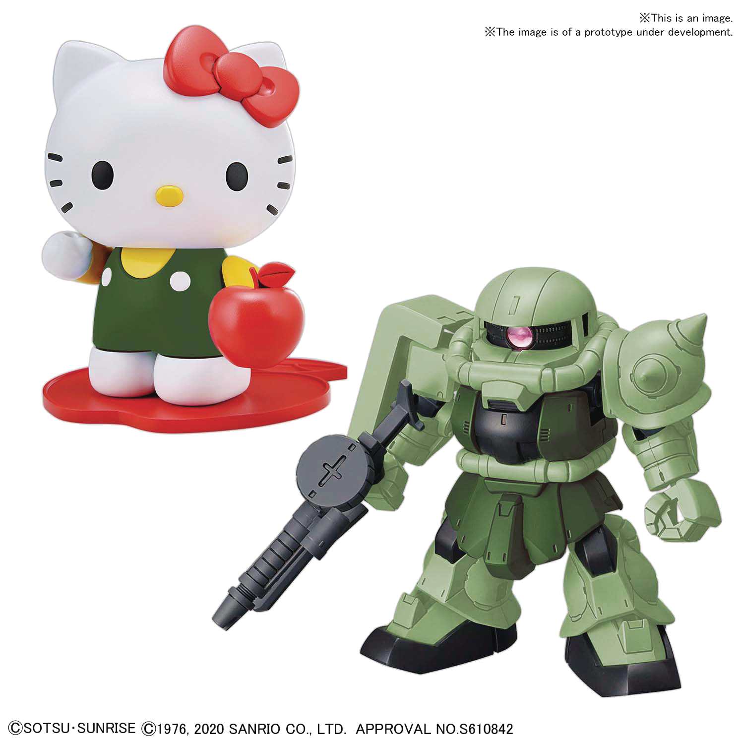 Gundam/Hello Kitty Zaku II SD Cross Silhouette Model Kit