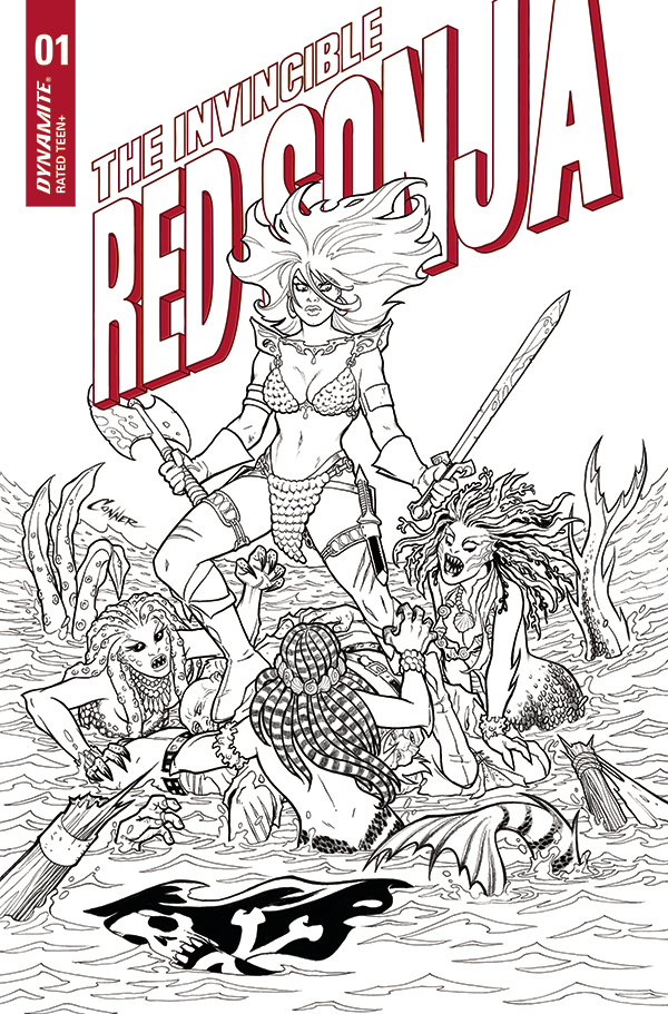 Invincible Red Sonja #1 15 Copy Conner Line Art Incentive