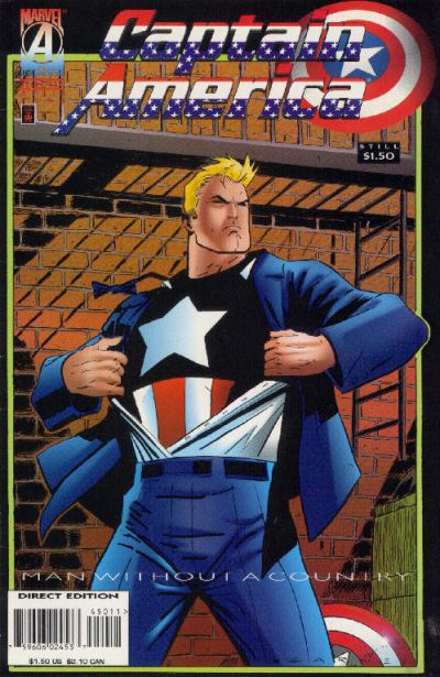 Captain America #450 [Direct Edition] - Vf/Nm 9.0