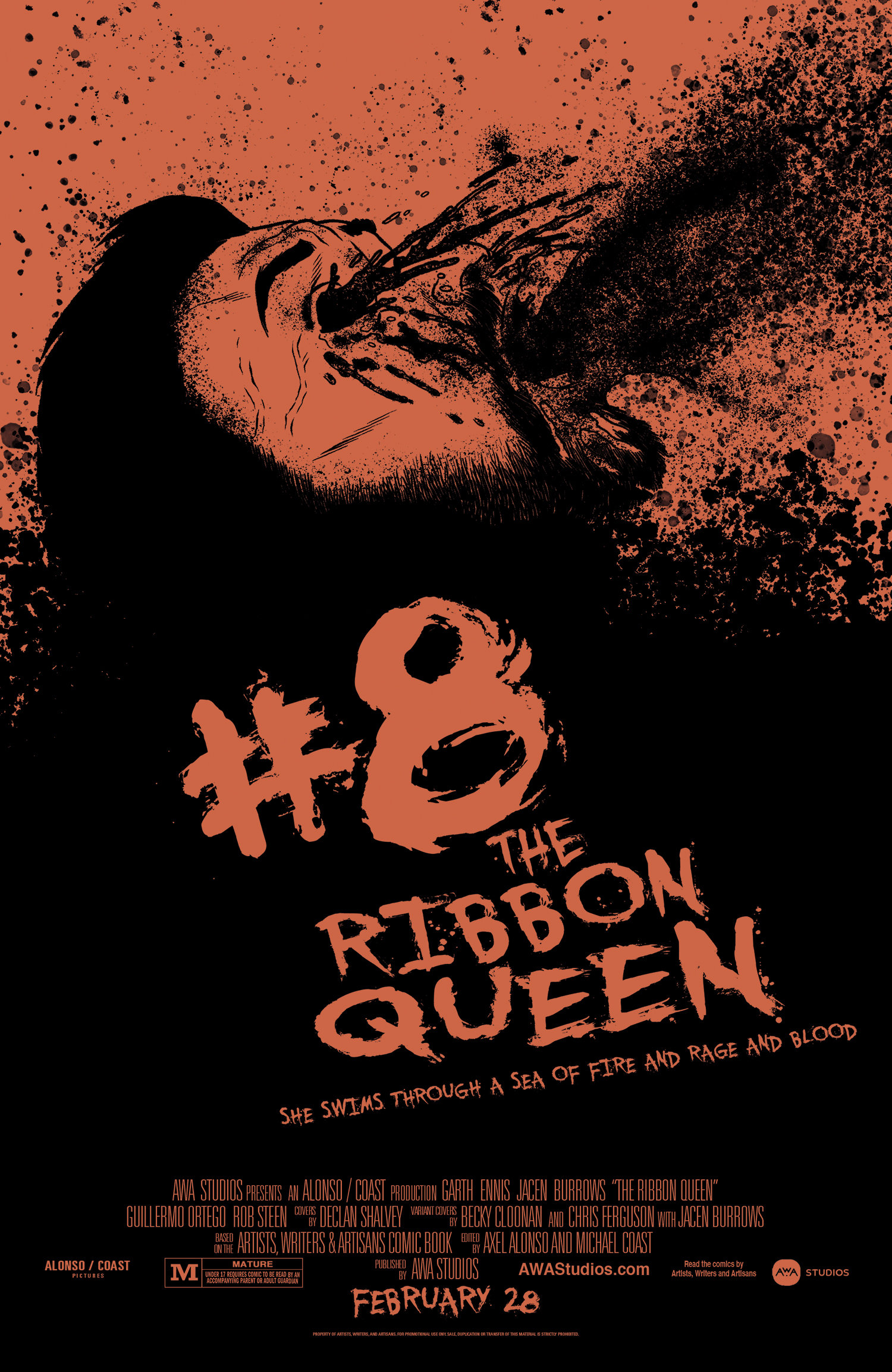 Ribbon Queen #8 Cover C Chris Ferguson & Jacen Burrows Horror Homage Variant (Mature) (Of 8)