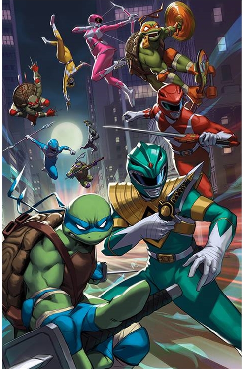 Mighty Morphin Power Rangers Teenage Mutant Ninja Turtles II #1 Boom! Exclusive Ejikure Foil Variant