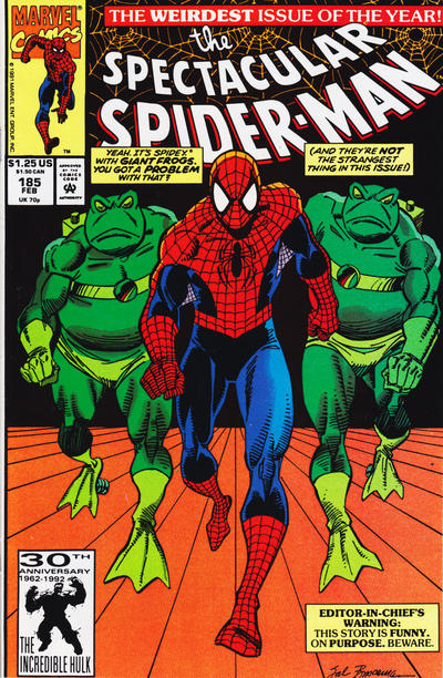 The Spectacular Spider-Man #185 [Direct] - Fn/Vf, Miscut