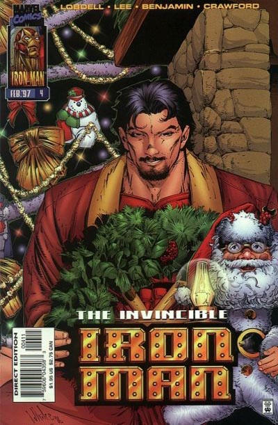 Iron Man #4 [Direct Edition Variant ("Christmas Cover")] - Vf 8.0