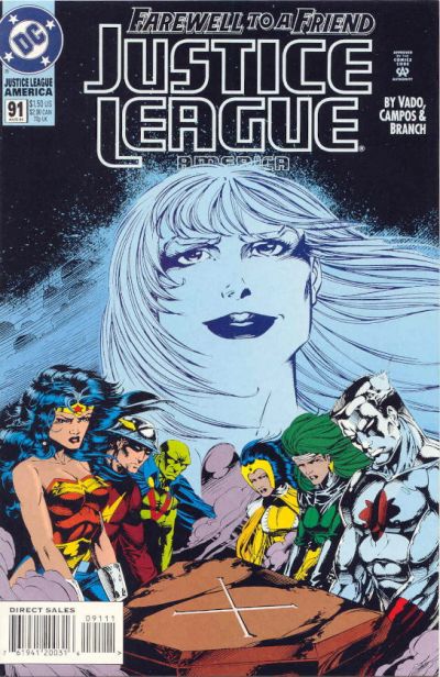 Justice League America #91 (1989)[Newsstand]-Fine (5.5 – 7)