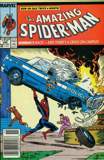 The Amazing Spider-Man #306 [Newsstand] - Vg-, Waterstain Back Left Corner