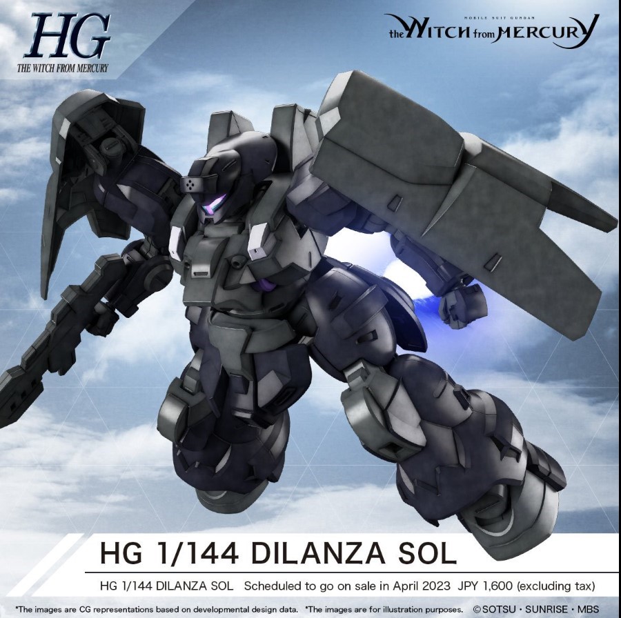 Mobile Suit Gundam: The Witch From Mercury Dilanza Sol High Grade 1:144 Scale Model Kit