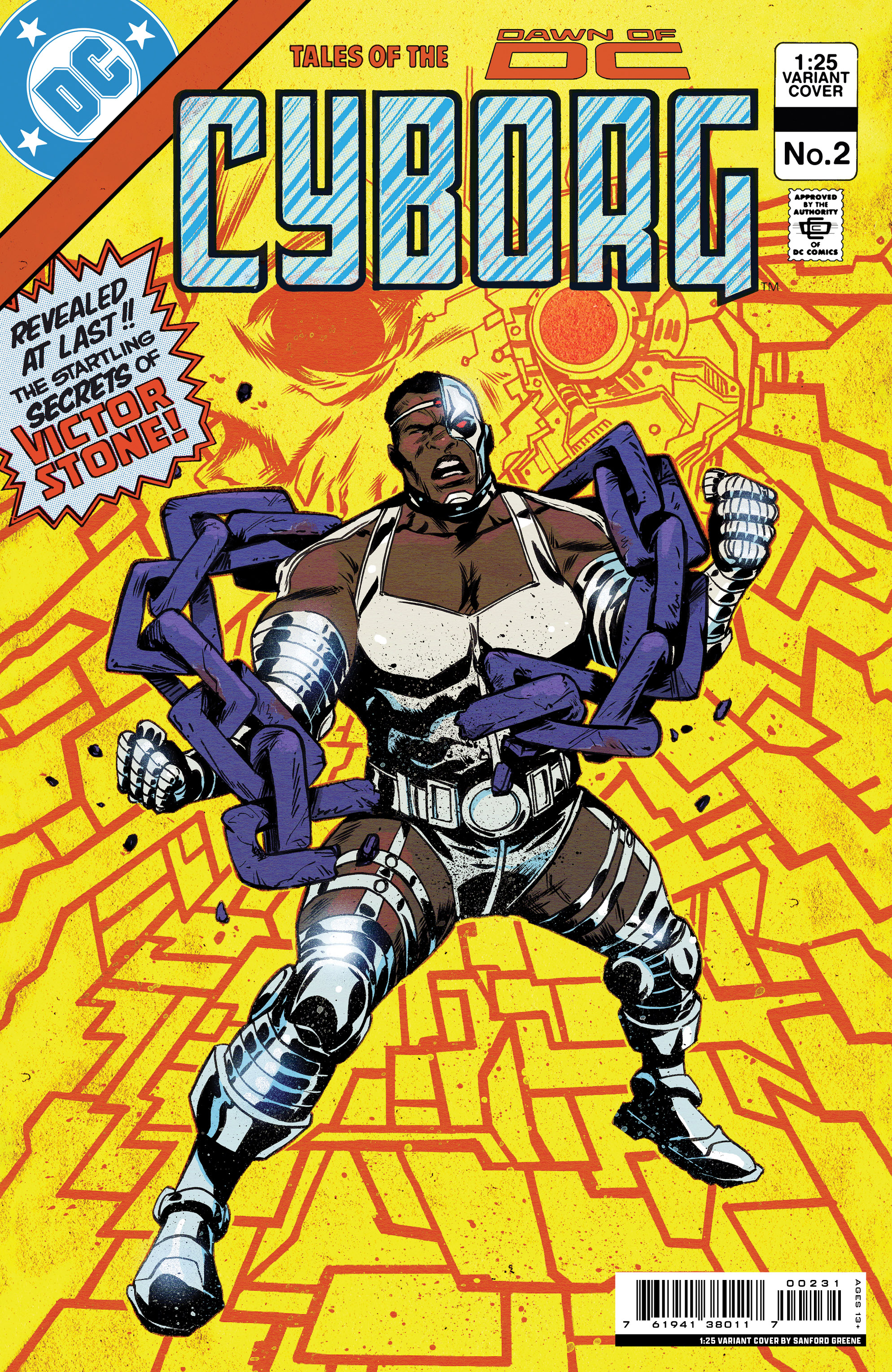 Cyborg #2 Cover C 1 for 25 Incentive Sanford Greene Card Stock Variant (Of 6)