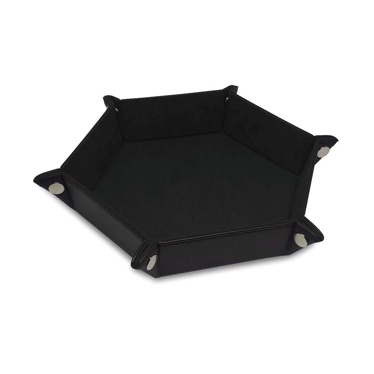 BCW: Dice Tray - Hexagon - Black