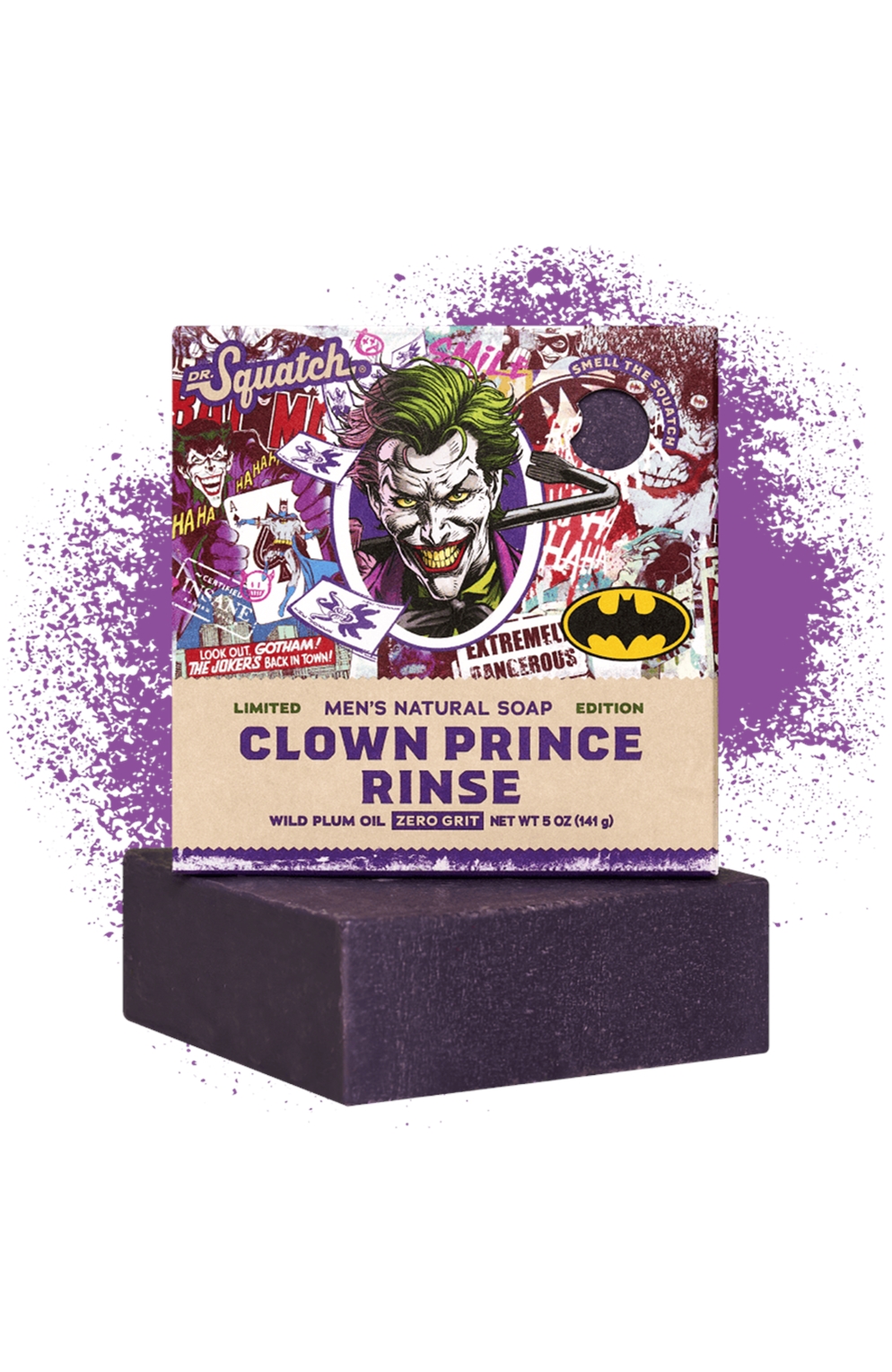 Dr Squatch - Batman - Clown Prince Rinse Bar Soap