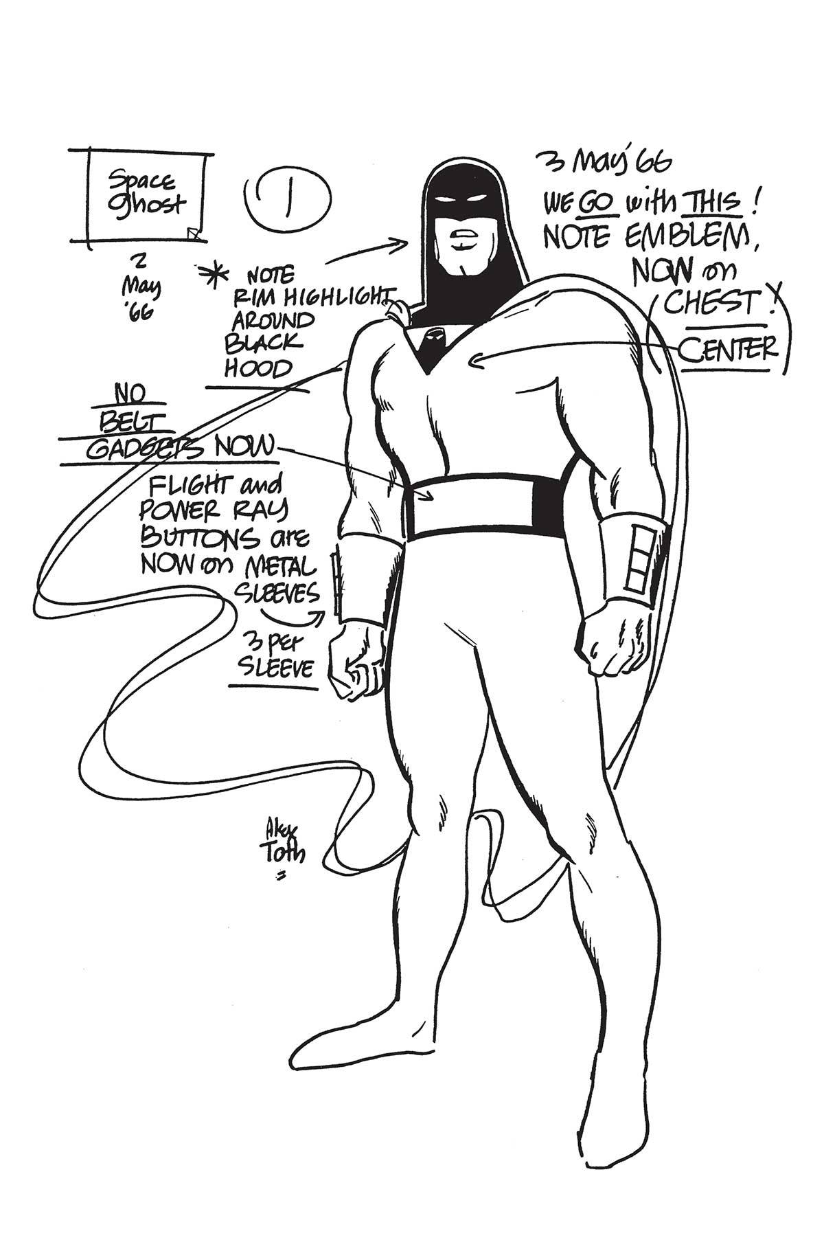 Space Ghost #1 Cover U Last Call Toth Model Sheet
