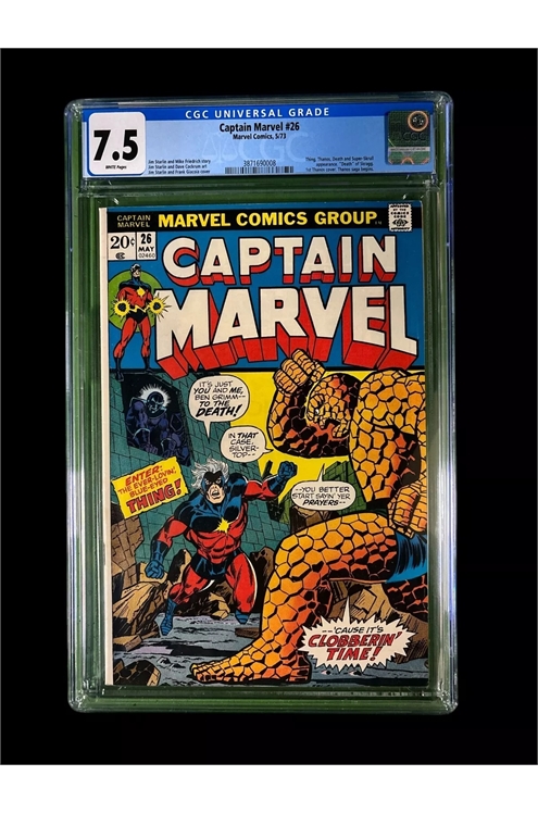 Captain Marvel #26 Cgc 7.5 Marvel Comics 1973 1st Thanos Cover