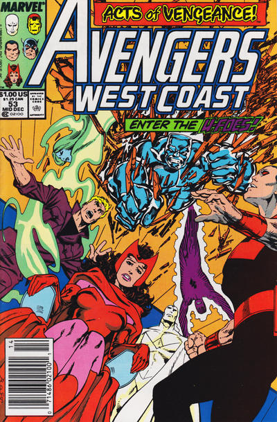 Avengers West Coast #53 [Newsstand]-Very Fine (7.5 – 9)