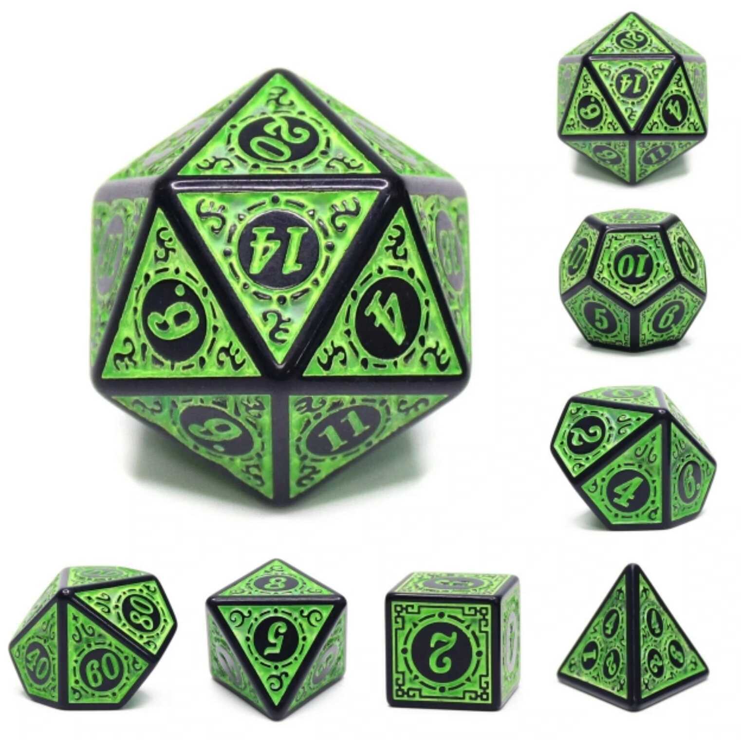 Foam Brain Games Dice Set: Magic Flame - Green