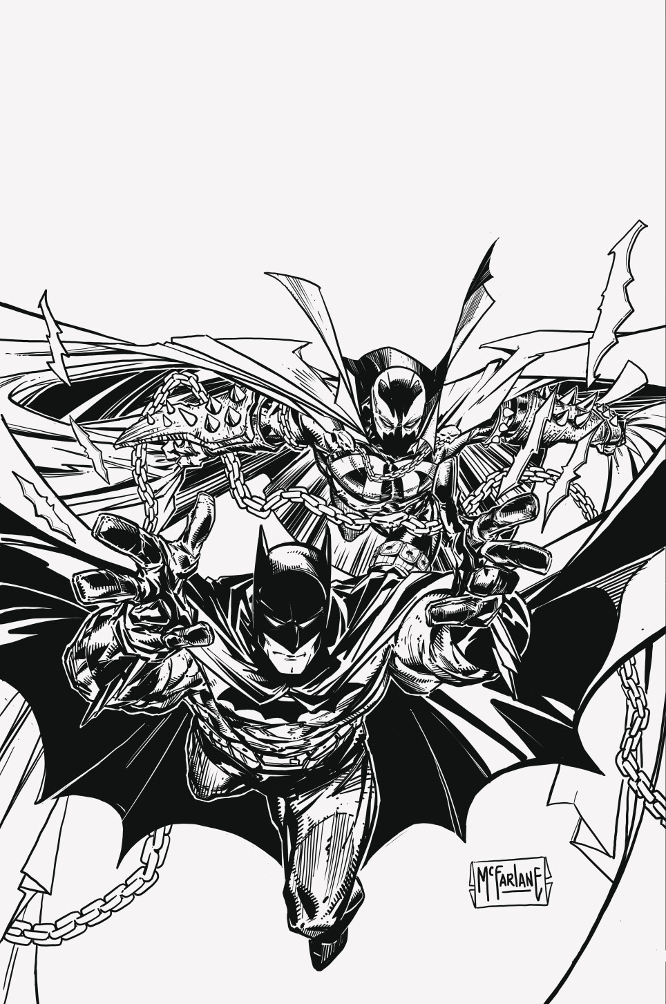 Batman Spawn #1 (One Shot) Cover O 1 For 250 Incentive Todd McFarlane Inked Variant