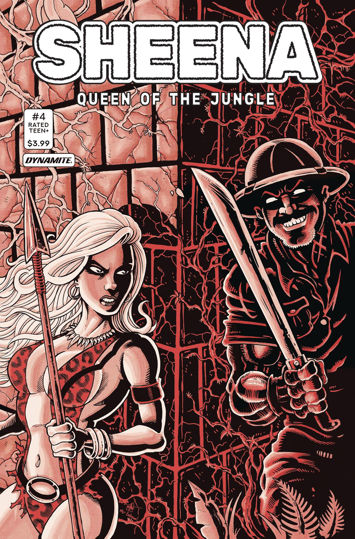 Sheena Queen of the Jungle #4 Cover N Last Call Teenage Mutant Ninja Turtles Homage Haeser Original