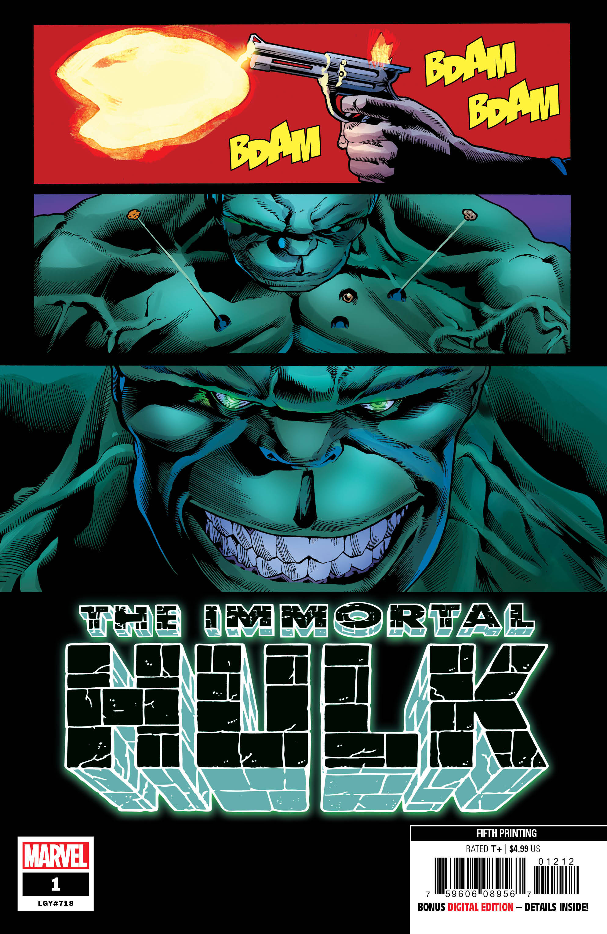 Immortal Hulk #1 5th Printing Bennett Variant (2018)