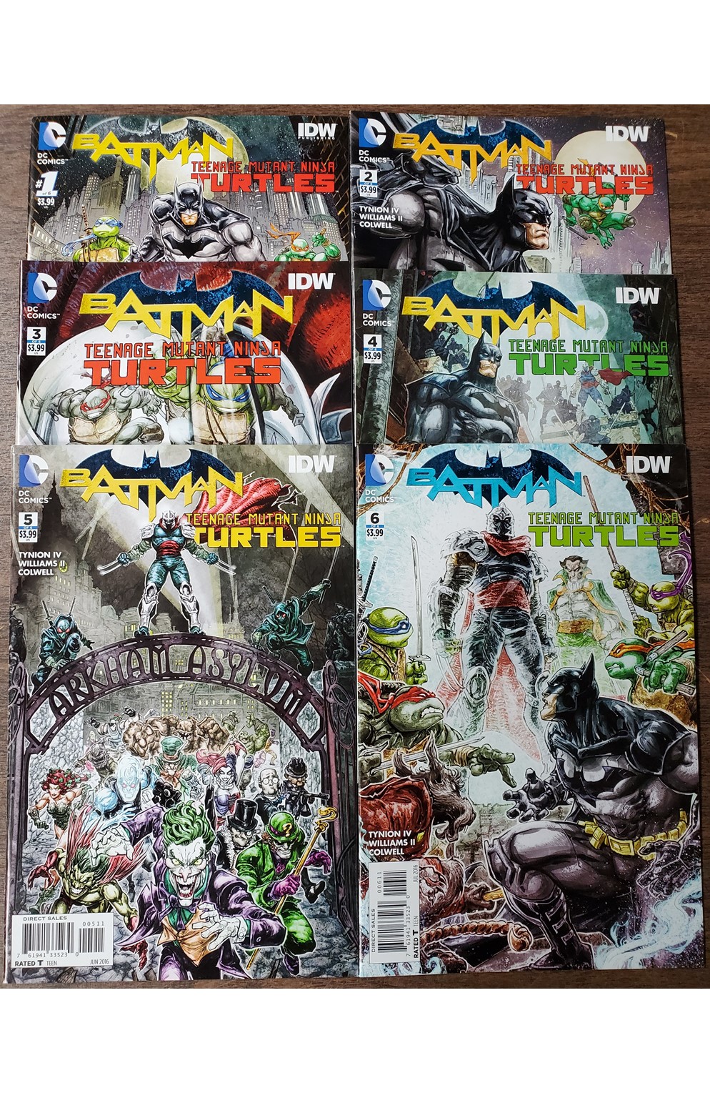 Batman Teenage Mutant Ninja Turtles #1-6 (DC Idw 2016) Set