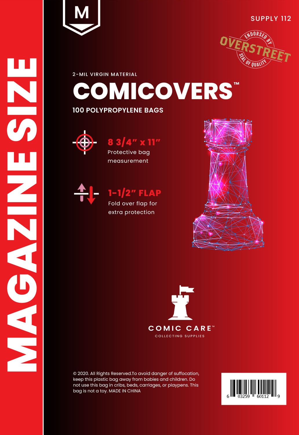 Comicare Magazine Pp Bags (Order In 100) 