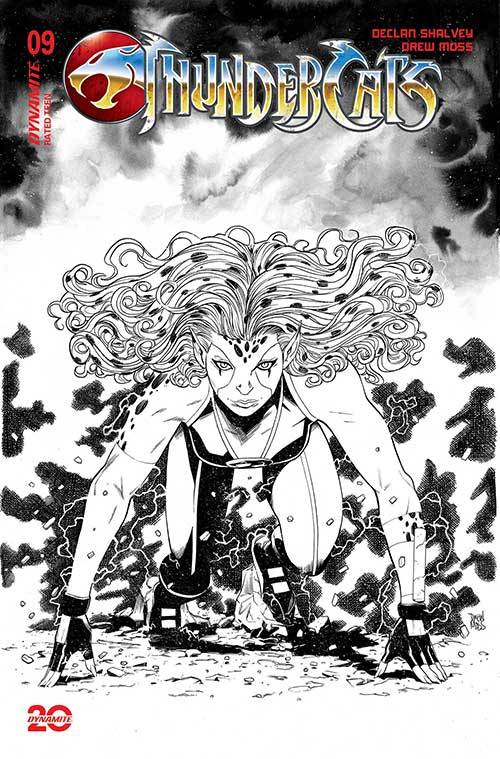 Thundercats #9 Cover T 7 Copy Incentive Moss Cheetara Black & White