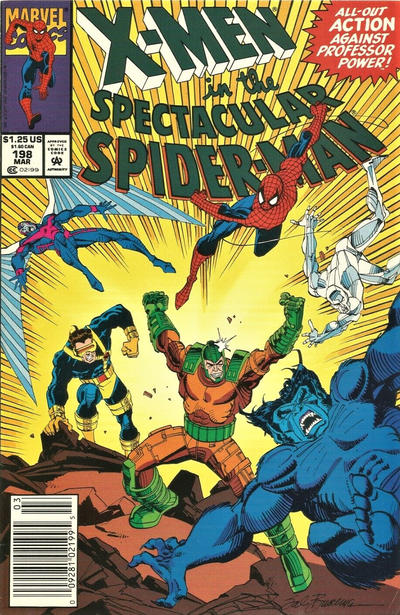 The Spectacular Spider-Man #198 [Newsstand]-Fine (5.5 – 7)