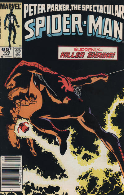 The Spectacular Spider-Man #102 [Newsstand]-Fine 