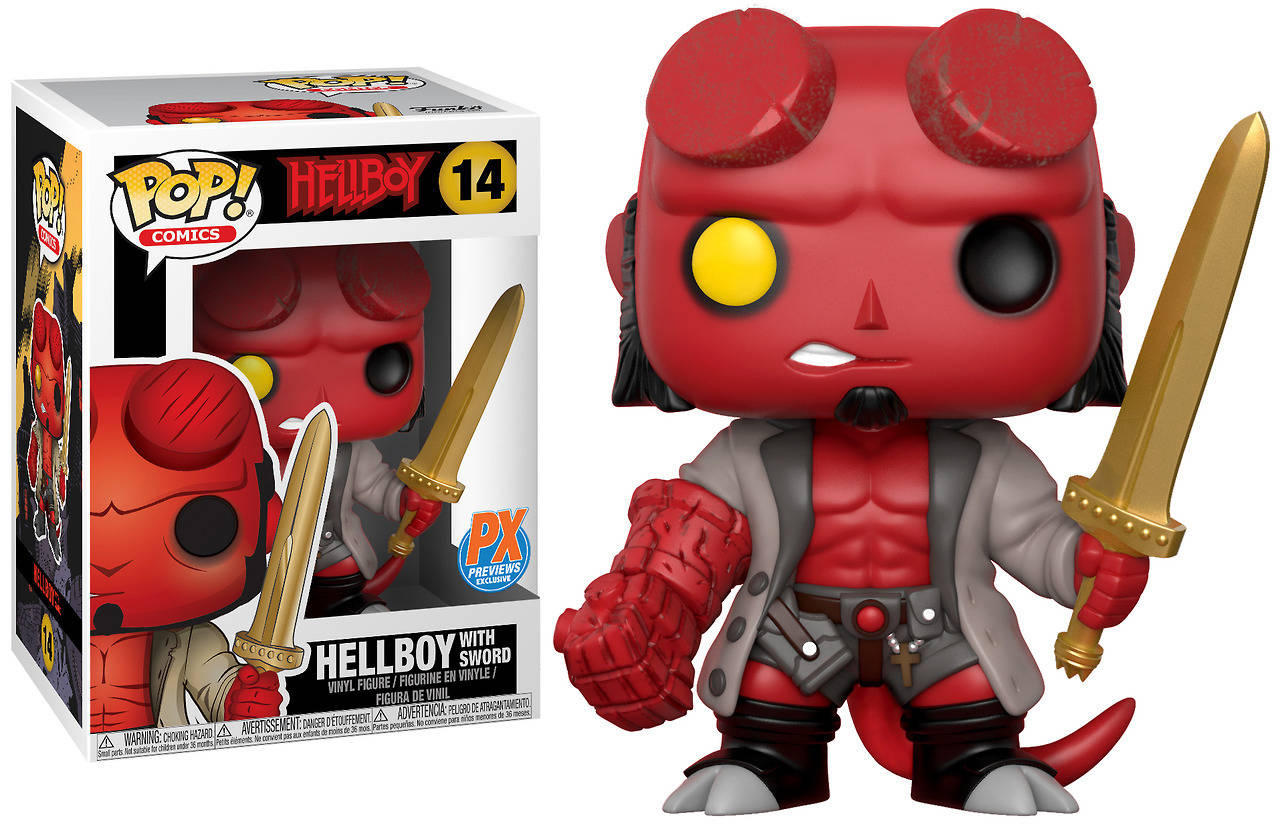 Pop Hellboy With Excalibur Px Vinyl Figure