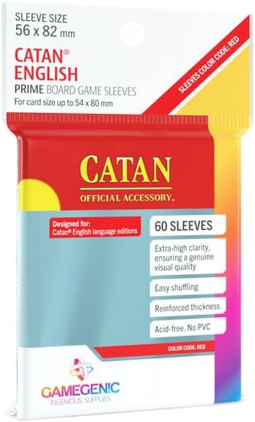 Catan English Prime Board Game Sleeves 54X80mm (60)