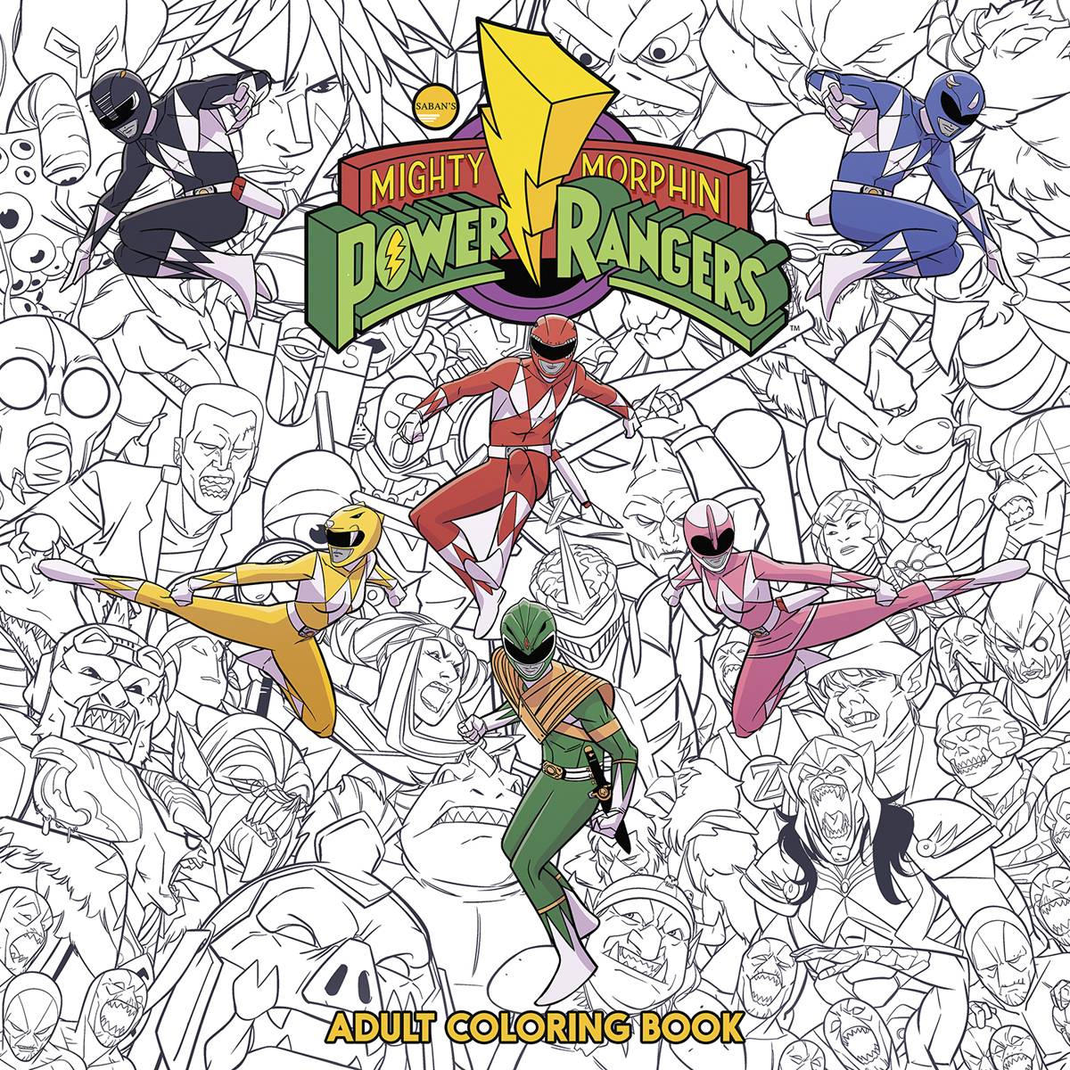 Mighty Morphin Power Rangers Adult Coloring Book Graphic Novel