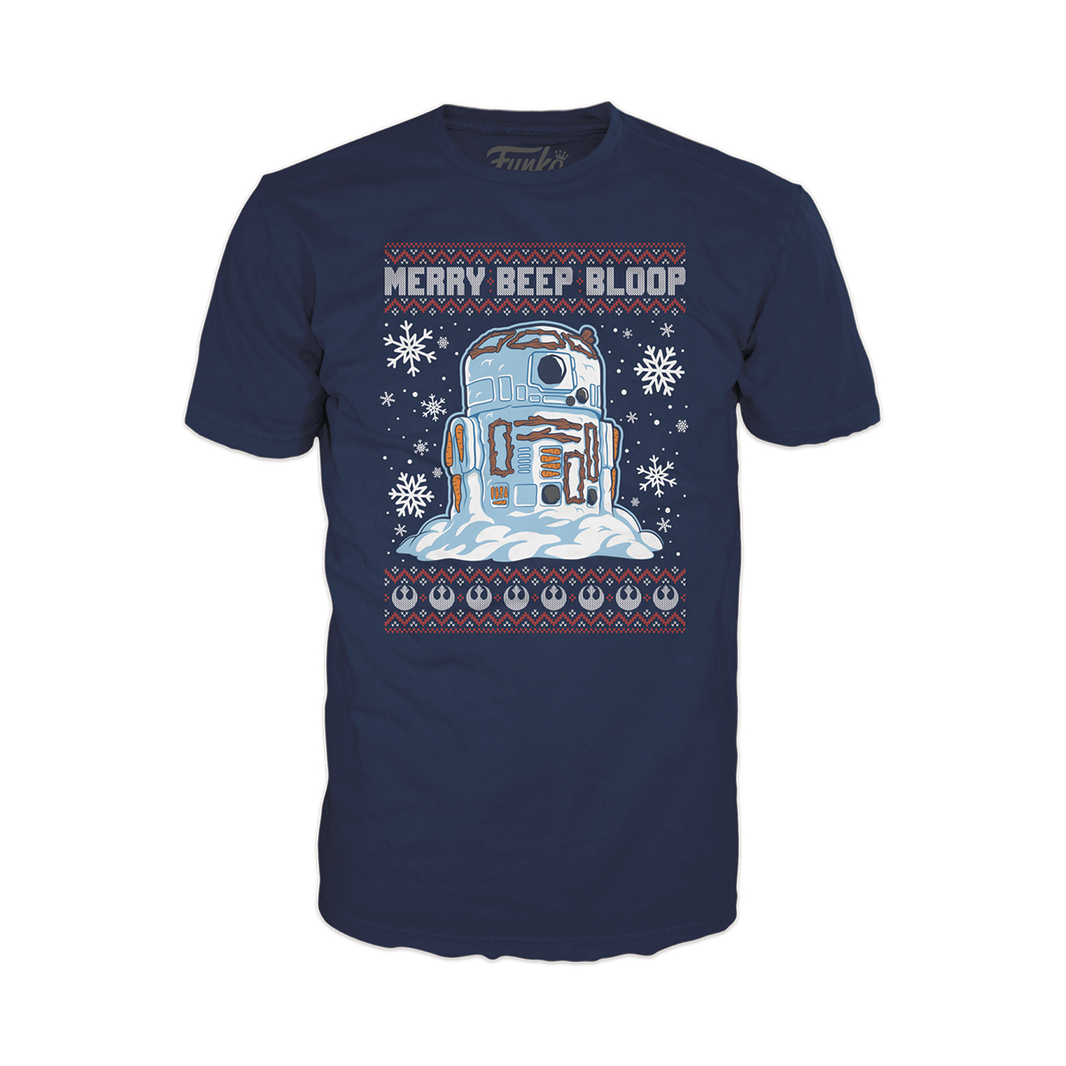 Boxed Tee Star Wars Holiday R2D2 Snowman T-Shirt L 