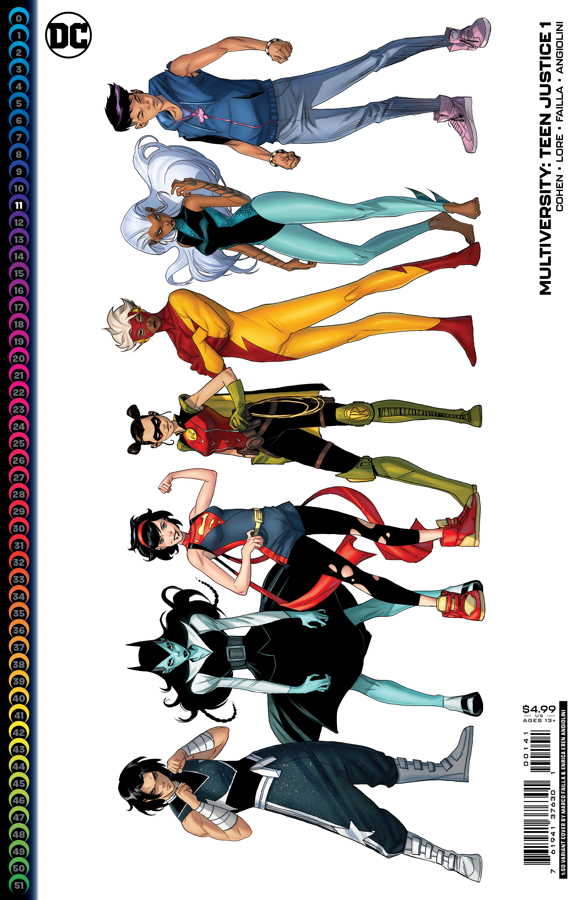 Multiversity Teen Justice #1 Cover F 1 For 50 Incentive Marco Failla Card Stock Variant (Of 6)